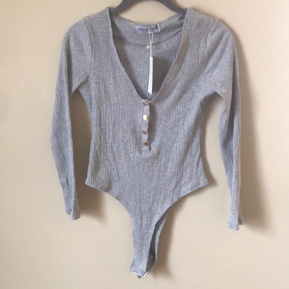 Gray bodysuit